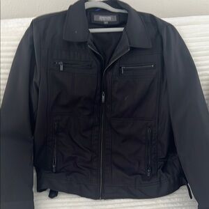 Members Only Black Lightweight Jacket with Classic Collar
